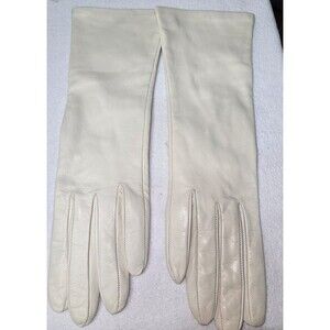 Neiman Marcus Cream Leather Gloves sz 6 1/2